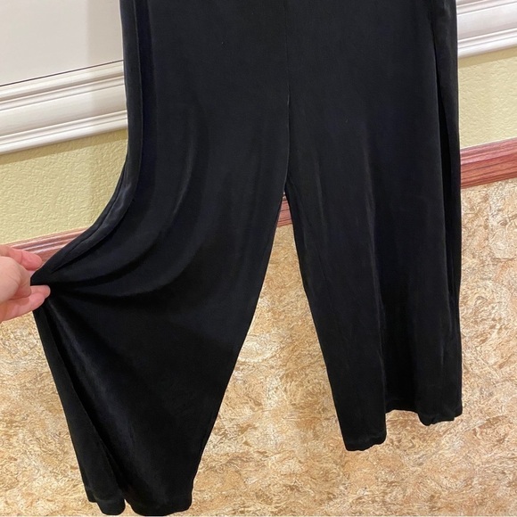Chico’s 3 (XL 16) Travelers Pants Stretchy Black Cropped High Rise Side Slits - Picture 3 of 11